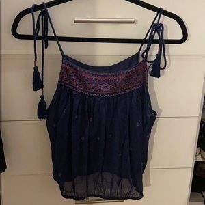 sheer embroidered free people top